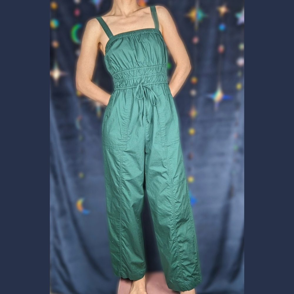 Target Universal Threads Green Cotton Jumpsuit (XS)